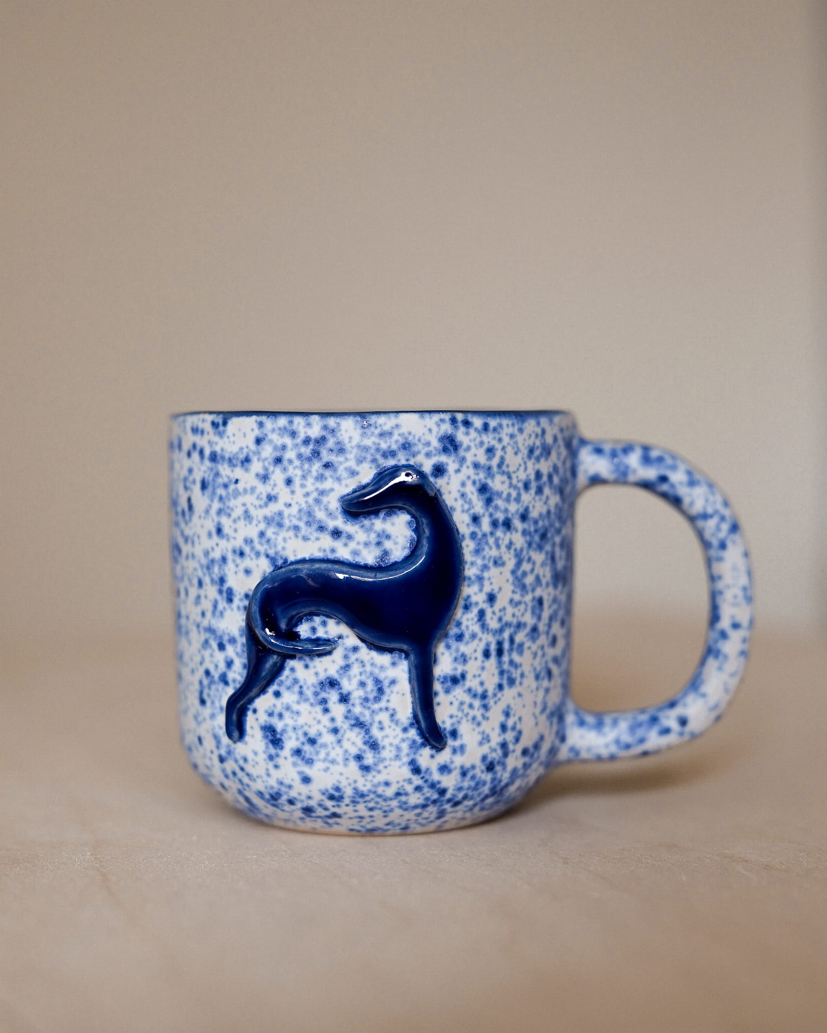 Sighthound Mug 300 ml - blue speckled with cobalt