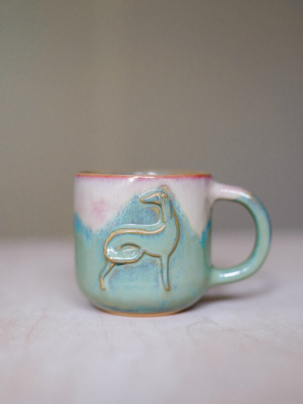 Saluki Mug 300 ml - Pink And Turquoise