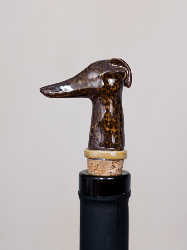 Wine Stopper - Brown Sighthound