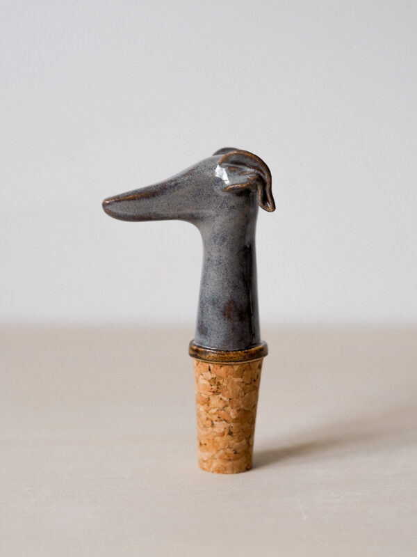 Wine Stopper - Gray Sighthound